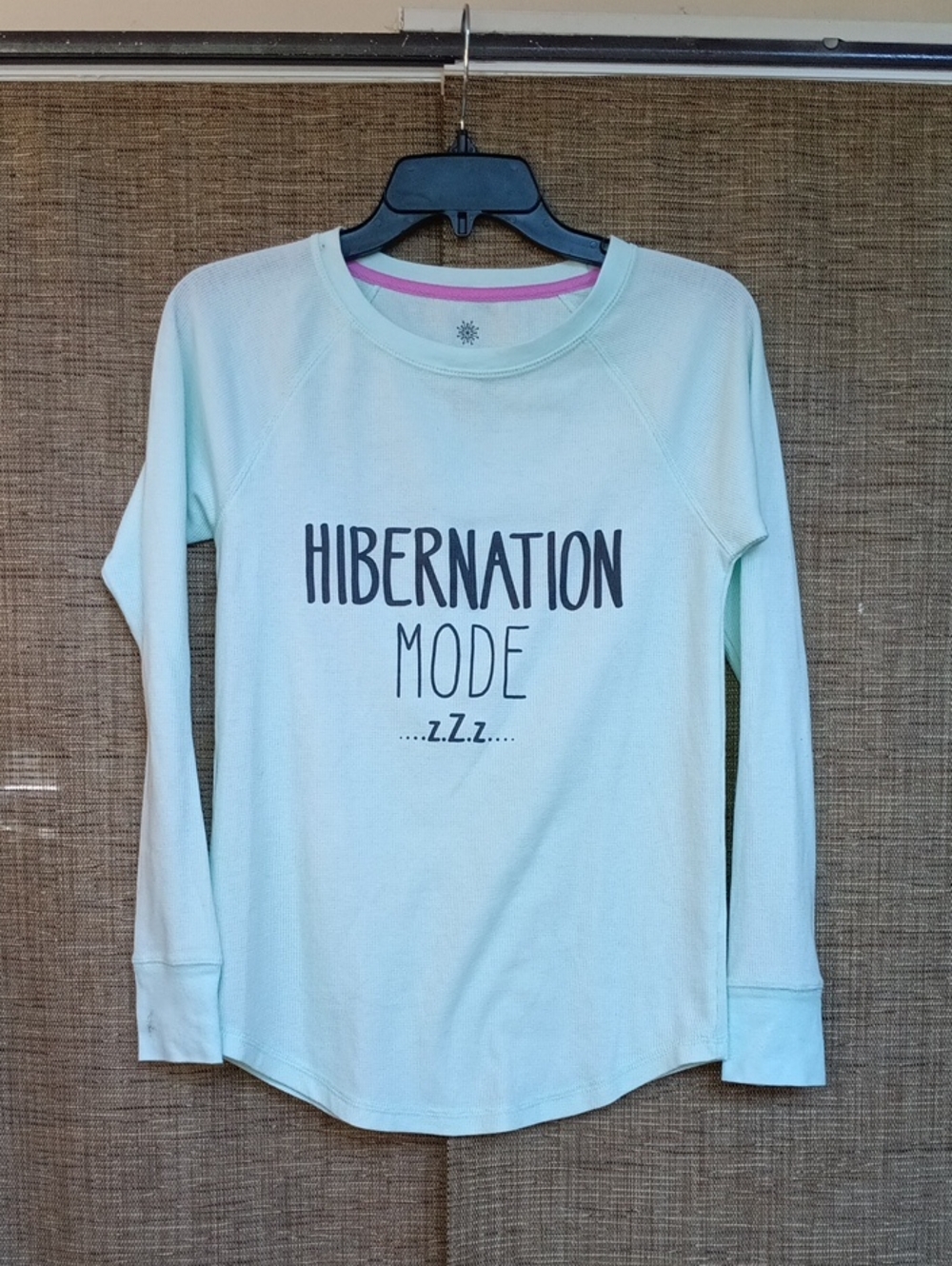 Sonoma Kids Light Mint 'Hibernation Mode' Thermal Long Sleeve Tee